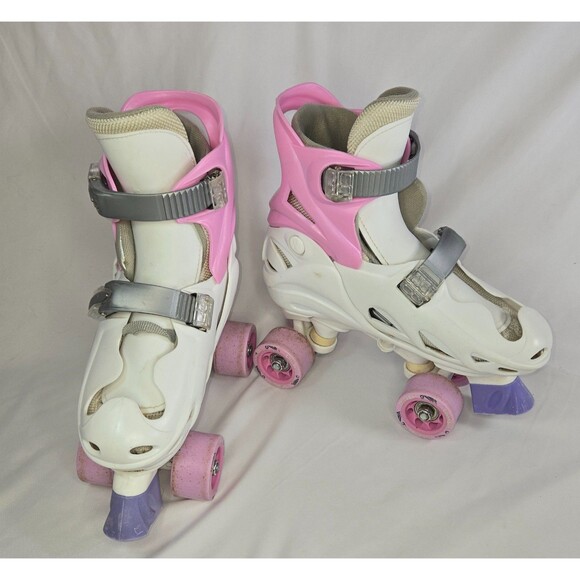 Chicago Skates Girls Adjustable Quad Roller Skates Size 1-4 Pink Purple - Picture 1 of 16